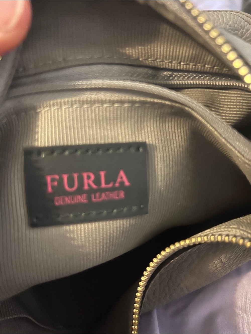Furla Gray Leather Hobo Bag - Picture 3 of 6